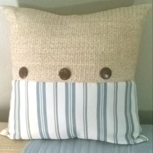 Sonoma Hermosa Stripe Indoor/Outdoor Button Throw Pillow
